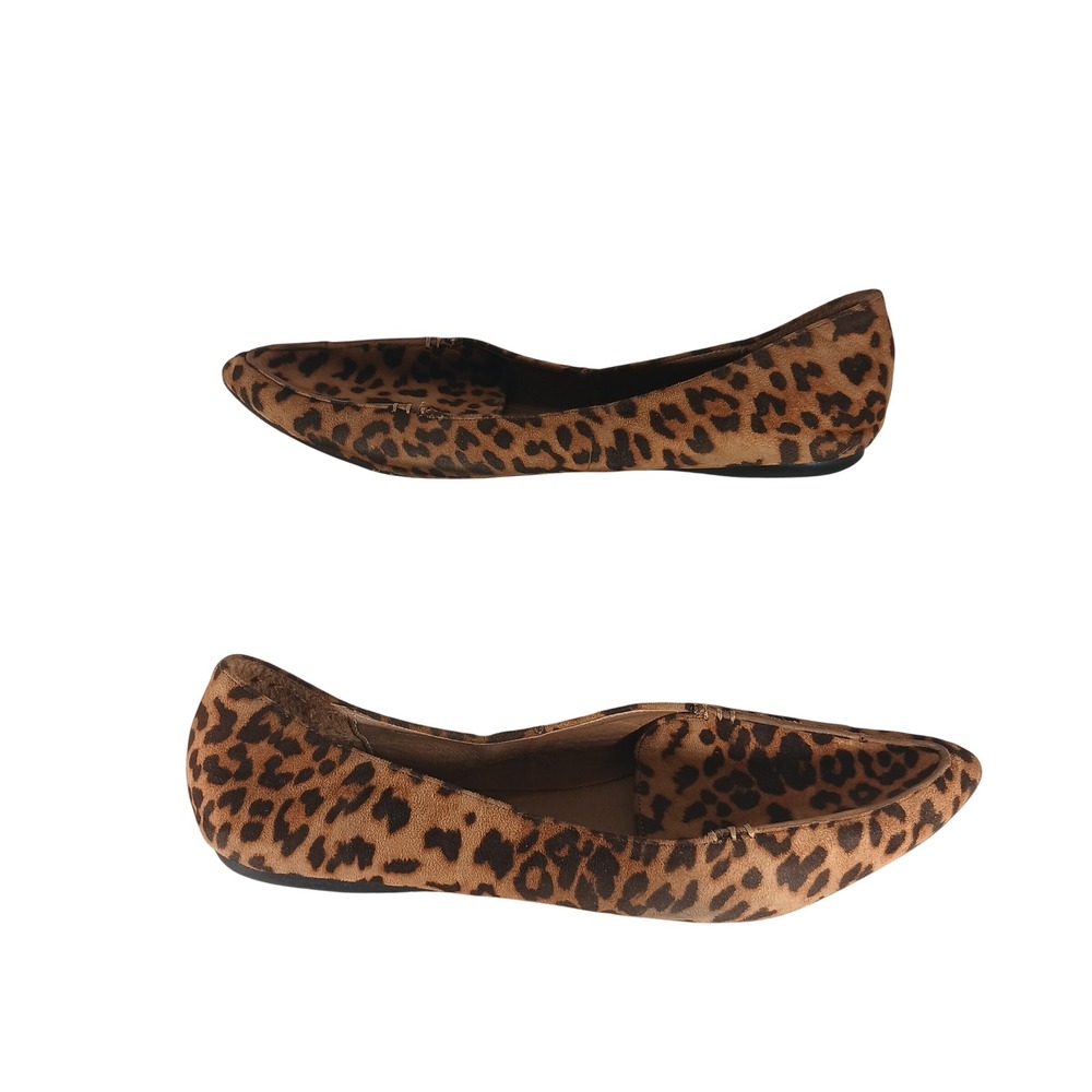 Madden Girl Leopard Print Flats Size 9 Brown Pointed Toe Indie Sleaze Z1025